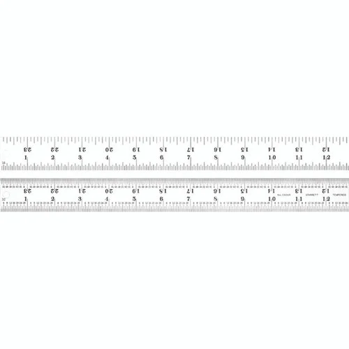Starrett 66887 | 24" Spring-Tempered Steel Rule 1/8", 1/16", 1/32", 1/64" Graduation