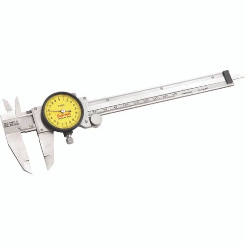 Starrett 66920 | 150mm Range 0.02mm Graduation Stainless Steel Yellow Face Dial Caliper
