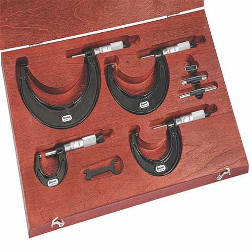 Starrett 68041 | 0"-4" Range 4 Pc. Carbide Micrometer Set 0.0001" Graduation