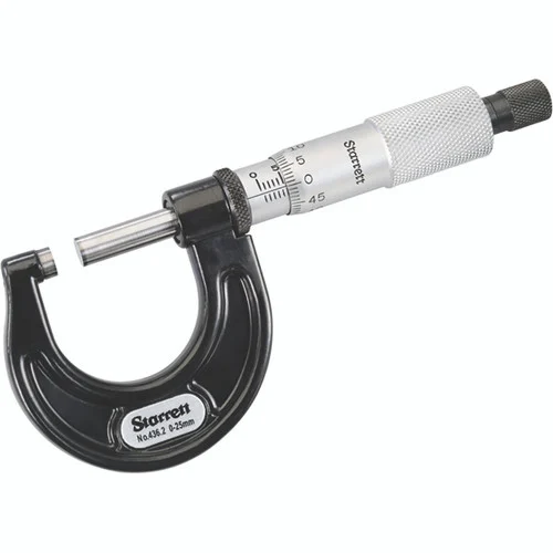 Starrett 68049 | 0mm-25mm Outside Micrometer 0.01mm Graduation Ratchet Thimble