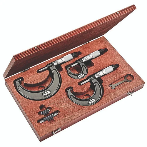 Starrett 68069 | 0mm-75mm Range 3 Pc. Carbide Micrometer Set 0.001mm Graduation