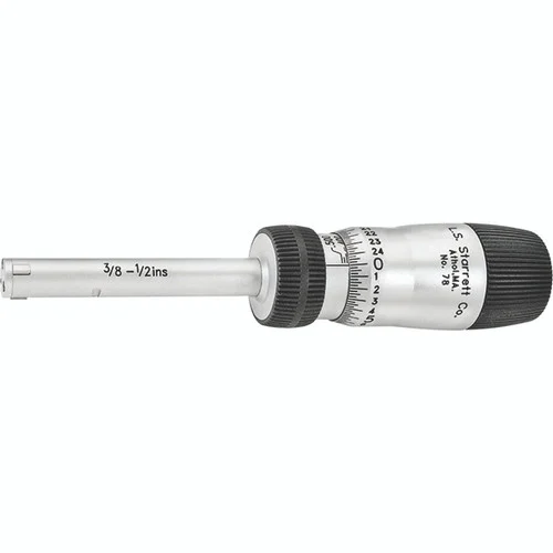 Starrett 68131 | 3/8"-1/2" Range Inside Bore Gage Micrometer 0.00025" Graduation