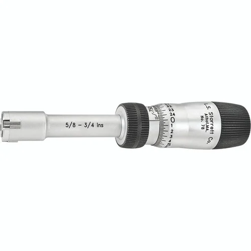 Starrett 68133 | 5/8"-3/4" Range Inside Bore Gage Micrometer 0.00025" Graduation