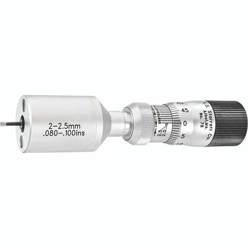 Starrett 68141 | 2.50mm-3mm Range Inside Bore Gage Micrometer 0.0025mm Graduation