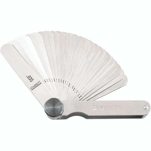 Starrett 73439 | 0.0015"-0.0350" Stainless Steel Thickness Gage 31 Leaves Straight