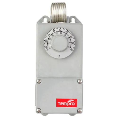 Tempro Industrial Coiled Bulb Line Voltage Temperature Controller TP520, Heat/Cool, 2-SPDT, Nema 4X