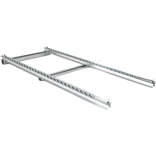 UNEX® Pallet Track Floor Conveyor - 2 Staggered Skate Wheel Lanes 8'L - 3360 Lb. Cap.