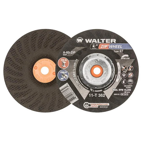Walter Surface Tech 11T362 | 6" Diameter x 5/8" Hole x 3/64" Thickness 60 Grit Aluminum Oxide Type 1 Cutoff Wheel