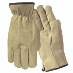 Wells Lamont Y0135L | Large Hemmed Cuff Tan Cowhide Driver's Gloves