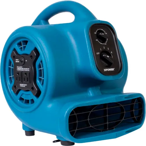 XPOWER Mini Air Mover w/Daisy Chain & 3-Hour Timer, 4 Positions 3 Speeds 1/5 HP - P-230AT-Bl